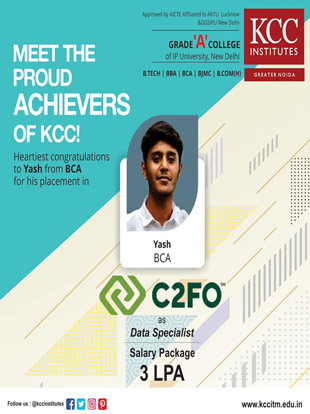 Congratulations Yash from BCA branch