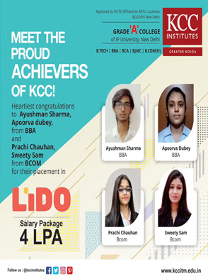 Congratulations Ayushman Sharma, Apoorva Dubey from BBA and Prachi Chauhan, Sweety Sam from Bcom (H)