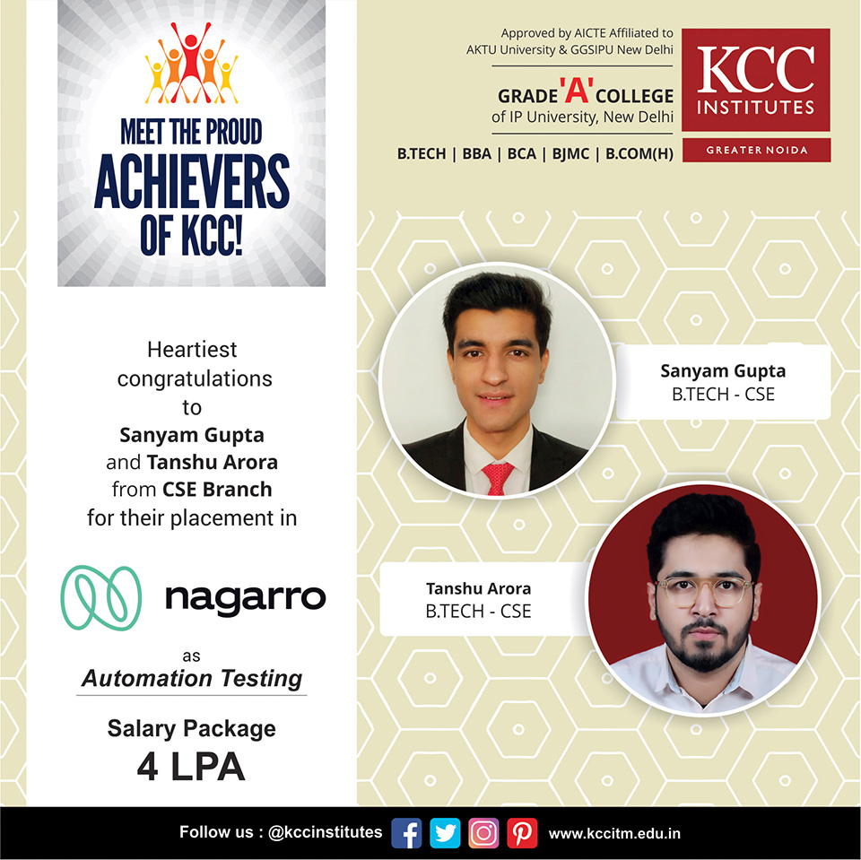 Placement Success Stories at KCC Institutes