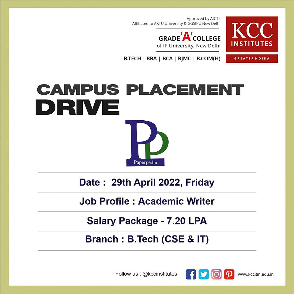 Campus Placement Drive for Paperpedia