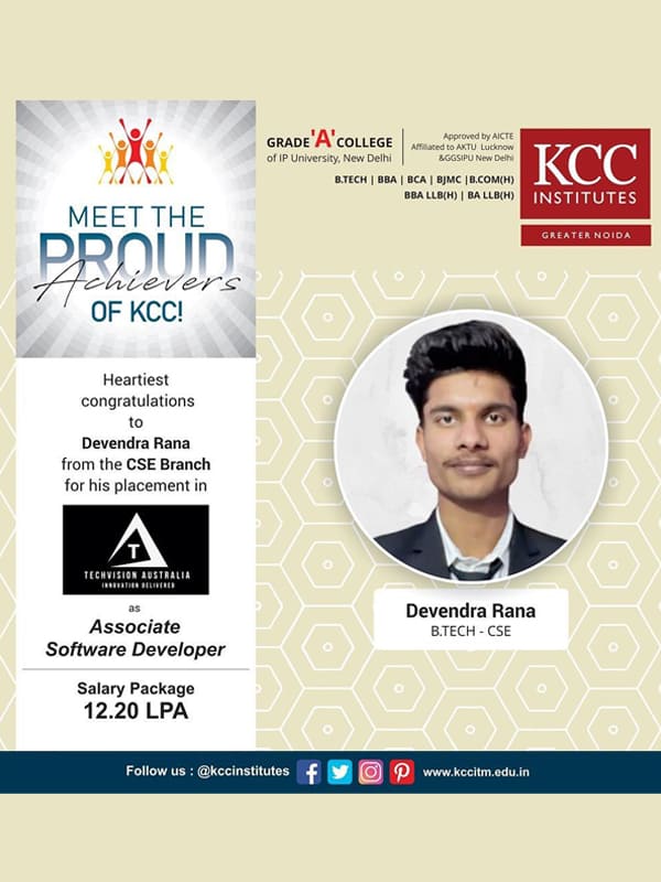 Placement Success Stories at KCC Institutes.