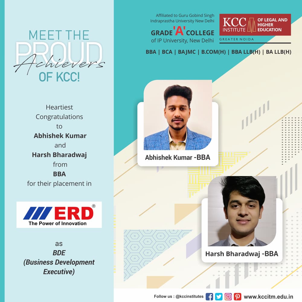 Placement Success Stories at KCC Institutes.