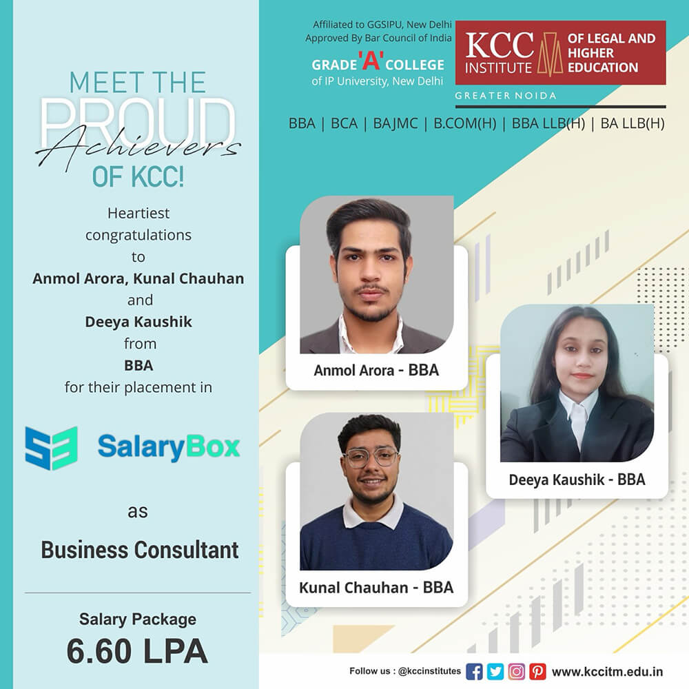 Placement Success Stories at KCC Institutes