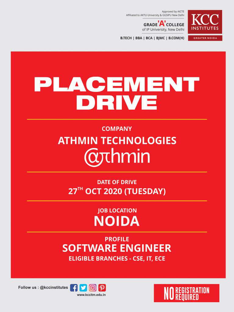 Campus Placement Drive for ATHMIN Technologies 