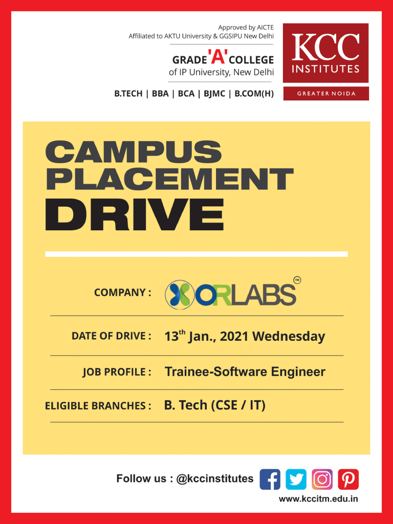 Campus Placement Drive for XORLABS 