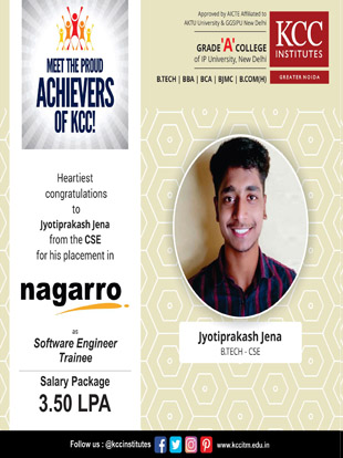 Congratulations Jyotiprakash Jena from Btech CSE branch 