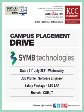 Campus Placement Drive for SYMB technologies on 21th July 2021