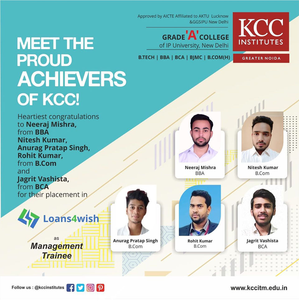 Placement Success Stories at KCC Institutes