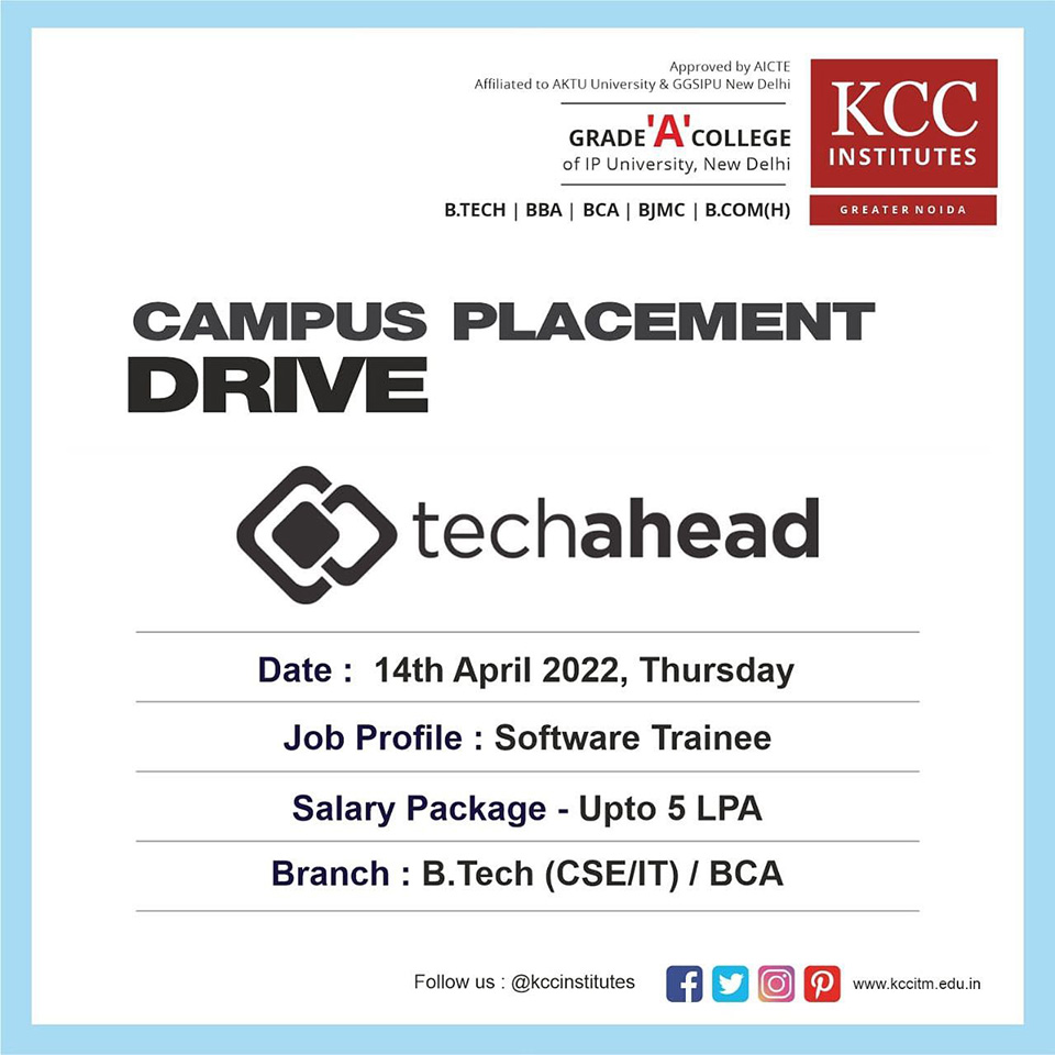 Campus Placement Drive for Techahead