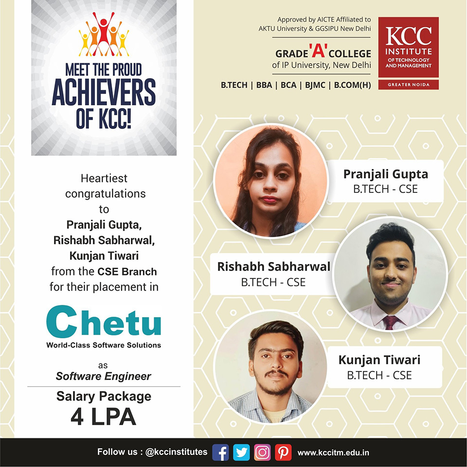 Placement Success Stories at KCC Institutes