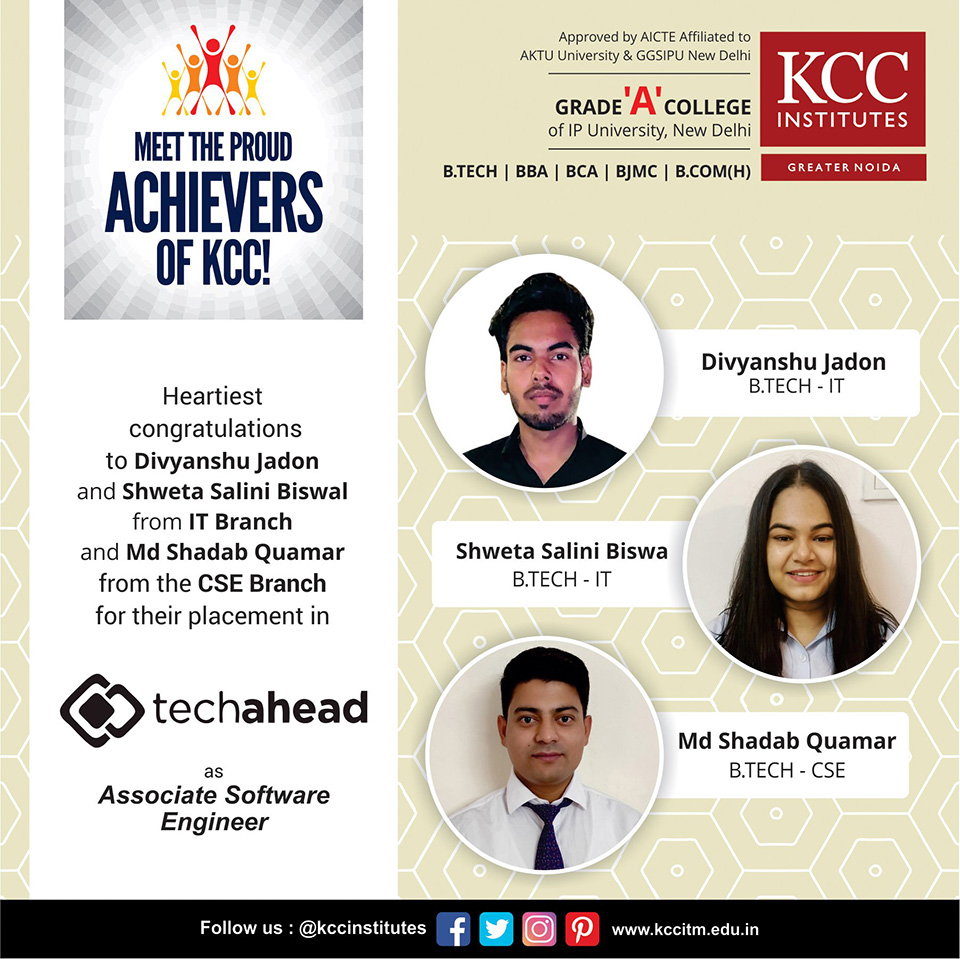 Placement Success Stories at KCC Institutes