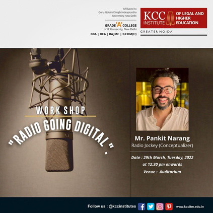 'Radio going Digital' on 29th March 2022 (Tuesday) at 12:30 pm