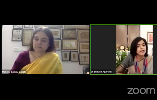 Smt. Maneka Gandhi, Member of Lok Sabha & Founder, Chairperson (PFA) Live at KCC Institutes